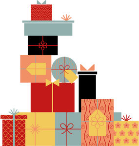 Gift Box Illustration Left side
